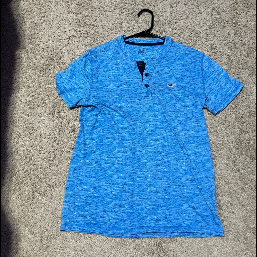 Hollister Light Blue Short-Sleve Shirt